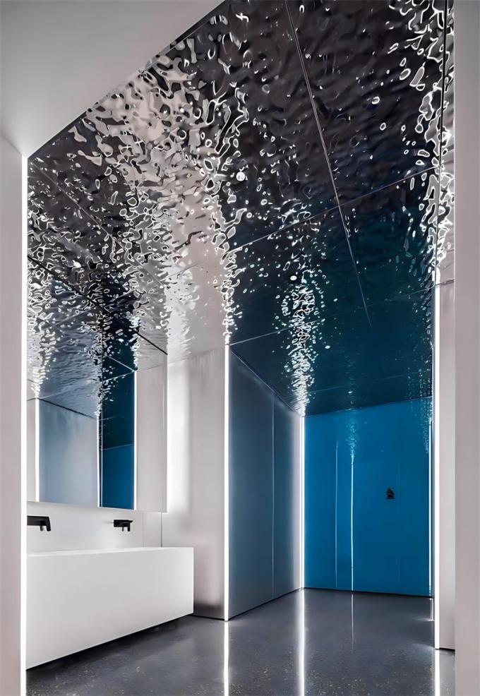 Táº¥m inox sóng nÆ°á»›c 3D á»‘p tráº§n